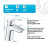 Смеситель для раковины Grohe Eurosmart 23968003 Хром латунь однорычажный