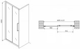 Душевая дверь Abber Schwarzer Diamant 110 AG30110H профиль Хром стекло прозрачное