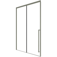 Душевая дверь Timo TDSS-140/13C-8R 1400x2000 T50R раздвижная профиль Никель стекло прозрачное