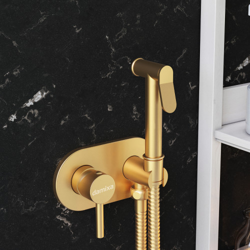 Гигиенический душ со смесителем Damixa RedBlu Option 214000000 Бронза латунь на стену