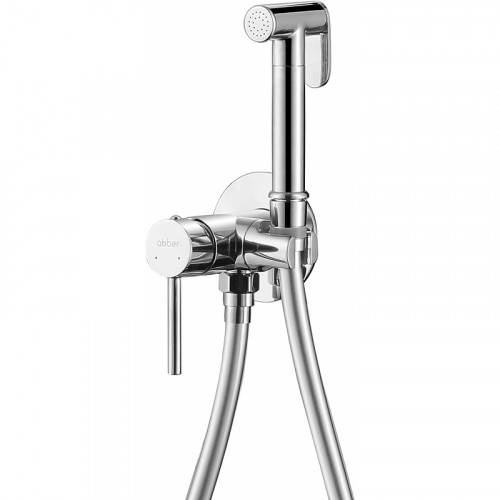 Гигиенический душ со смесителем Abber Wasser Kreis AF8125 Хром латунь на стену