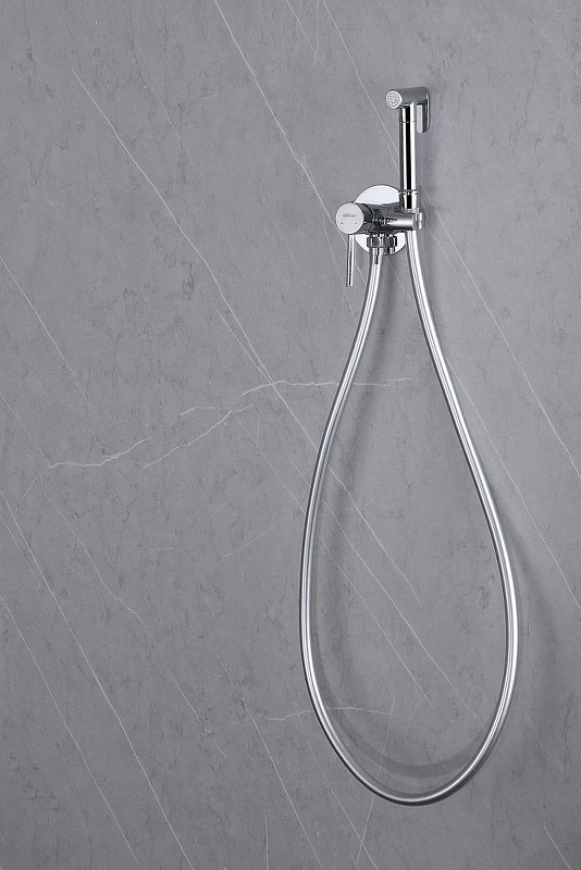 Гигиенический душ со смесителем Abber Wasser Kreis AF8125 Хром латунь на стену
