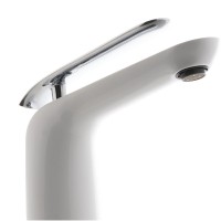 Смеситель для раковины Lemark Melange LM4909CW Белый Хром латунь