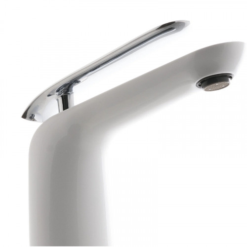 Смеситель для раковины Lemark Melange LM4909CW Белый Хром латунь