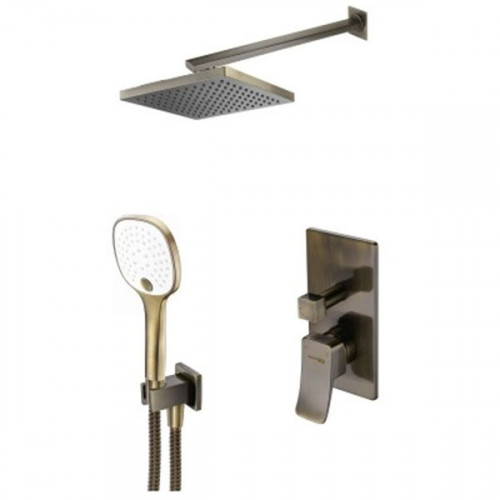 Душевая система WasserKRAFT Exter A16040 Светлая бронза латунь на стену