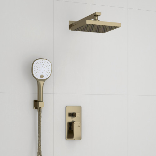 Душевая система WasserKRAFT Exter A16040 Светлая бронза латунь на стену