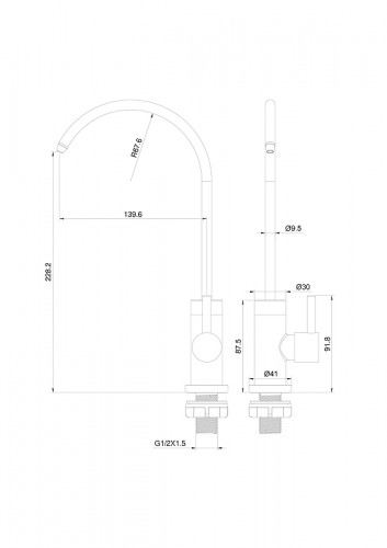 Кран для одного типа воды Wonzon &amp; Woghand WW-AE4587-MW цвет Белый матовый