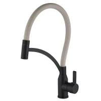 Смеситель для кухни Fmark FS8244H-12 цвет Черный Бежевый
