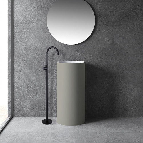 Смеситель для раковины Abber Wasser Kreis AF8141B Черный матовый латунь на пол