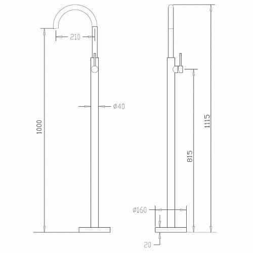 Смеситель для раковины Abber Wasser Kreis AF8141B Черный матовый латунь на пол