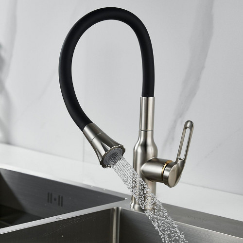 Смеситель для кухни Raffine F303L-3 цвет Сатин Черный