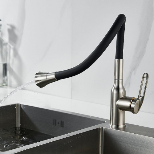 Смеситель для кухни Raffine F303L-3 цвет Сатин Черный