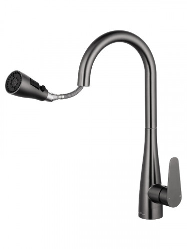 Смеситель для кухни Wonzon &amp; Woghand WW-121E201B-BGG цвет Темный графит