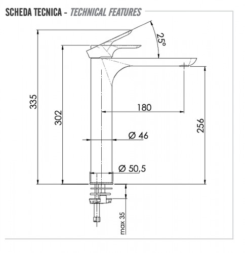 Смеситель для раковины Remer Infinity I11LVO цвет Латунь состаренная
