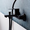 Смеситель для ванны Dorff Prime New D4011022 Черный матовый латунь на стену