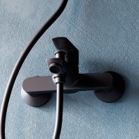 Смеситель для ванны Dorff Prime New D4011022 Черный матовый латунь на стену
