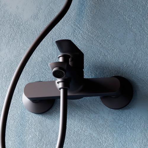 Смеситель для ванны Dorff Prime New D4011022 Черный матовый латунь на стену