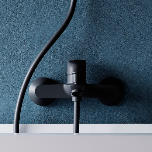 Смеситель для ванны Dorff Prime New D4011022 Черный матовый латунь на стену