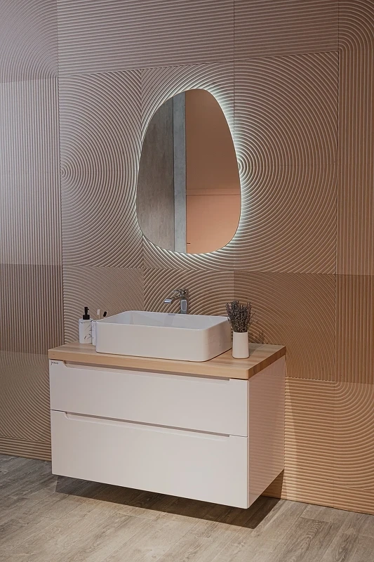 Зеркало Silver Mirrors Molecula-Lite 57 LED-00002801 с подсветкой с бесконтактным выключателем и диммером стекло