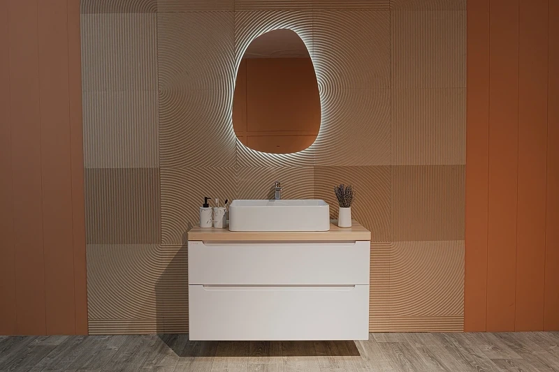 Зеркало Silver Mirrors Molecula-Lite 57 LED-00002801 с подсветкой с бесконтактным выключателем и диммером стекло