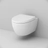 Комплект унитаза AM.PM Awe C111738WH+C117852WH с инсталляцией Viega Prevista Dry 792855 с сиденьем Микролифт и клавишей смыва Хром фарфор подвесной