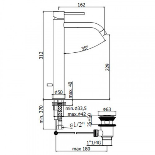 Смеситель для раковины Paffoni Light LIG085HGSP Золото медовое брашированное латунь