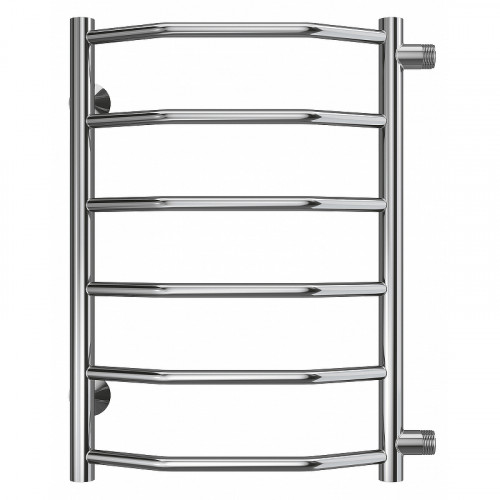 Водяной полотенцесушитель Terminus Виктория П6 400х600 бп500 4670078530059 Хром, боковое подключение, G 1" НР нержавеющая сталь