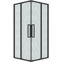 Душевой уголок Grossman Cosmo 90х90 300.K33.02.9090.21.02 профиль Черный матовый стекло шиншилла
