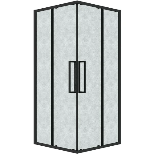 Душевой уголок Grossman Cosmo 90х90 300.K33.02.9090.21.02 профиль Черный матовый стекло шиншилла