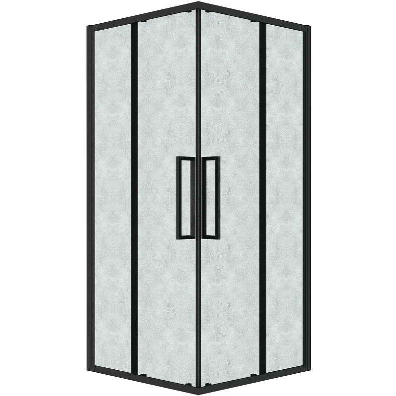 Душевой уголок Grossman Cosmo 90х90 300.K33.02.9090.21.02 профиль Черный матовый стекло шиншилла