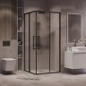 Душевой уголок Grossman Cosmo 90х90 300.K33.02.9090.21.02 профиль Черный матовый стекло шиншилла