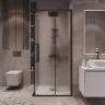 Душевой уголок Grossman Cosmo 90х90 300.K33.02.9090.21.02 профиль Черный матовый стекло шиншилла