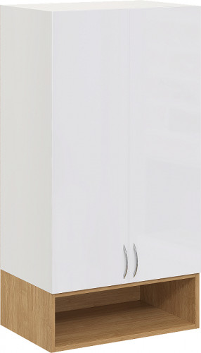 Подвесной шкаф DIWO Суздаль 60 SUZ.Ш.60.01 над стиральной машиной цвет Белый Дуб вотан