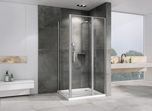 Душевой уголок Abber Sonnenstrand 110x85 AG04110S-S85 профиль Хром стекло прозрачное