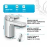 Смеситель для раковины Hansgrohe Vernis Shape 71216000 с гигиеническим душем Хром латунь