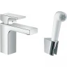 Смеситель для раковины Hansgrohe Vernis Shape 71216000 с гигиеническим душем Хром латунь