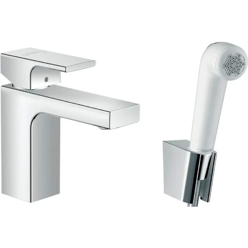 Смеситель для раковины Hansgrohe Vernis Shape 71216000 с гигиеническим душем Хром латунь