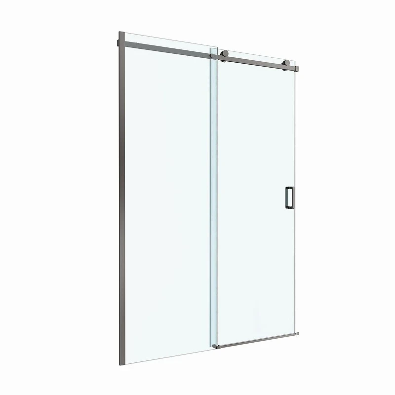 Душевая дверь BelBagno Soft Close-2 150 SOFT_CLOSE-2-BF-1-150-C-GM профиль Оружейная сталь стекло прозрачное