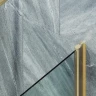 Шторка на ванну Maybah Glass MGV-598-3 600x1400 поворотная на монопетле Золото стекло прозрачное