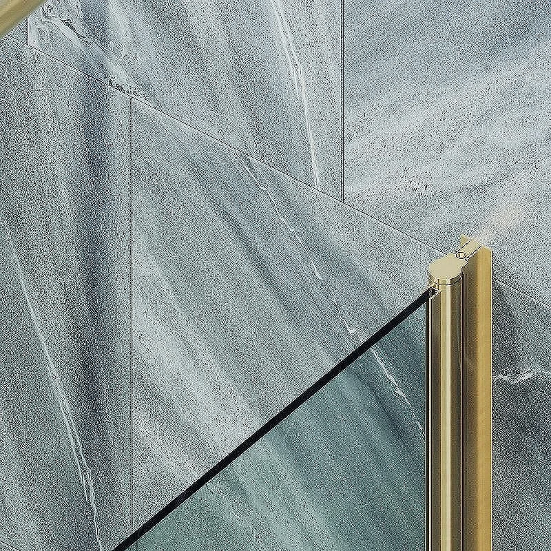 Шторка на ванну Maybah Glass MGV-598-3 600x1400 поворотная на монопетле Золото стекло прозрачное