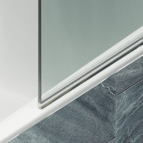 Шторка на ванну Maybah Glass MGV-598-3 600x1400 поворотная на монопетле Золото стекло прозрачное