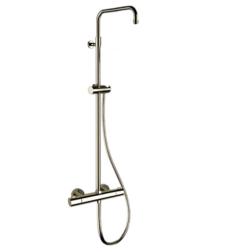 Душевая система Remer Elegance EQ32ASSDCH с термостатом цвет Шампань брашированная