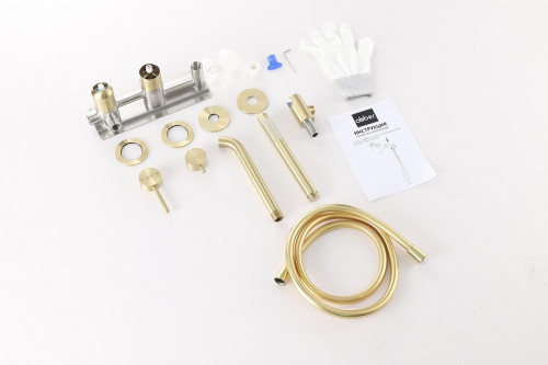 Смеситель для ванны Abber Wasser Kreis 316 AF8130BG цвет Золото брашированное