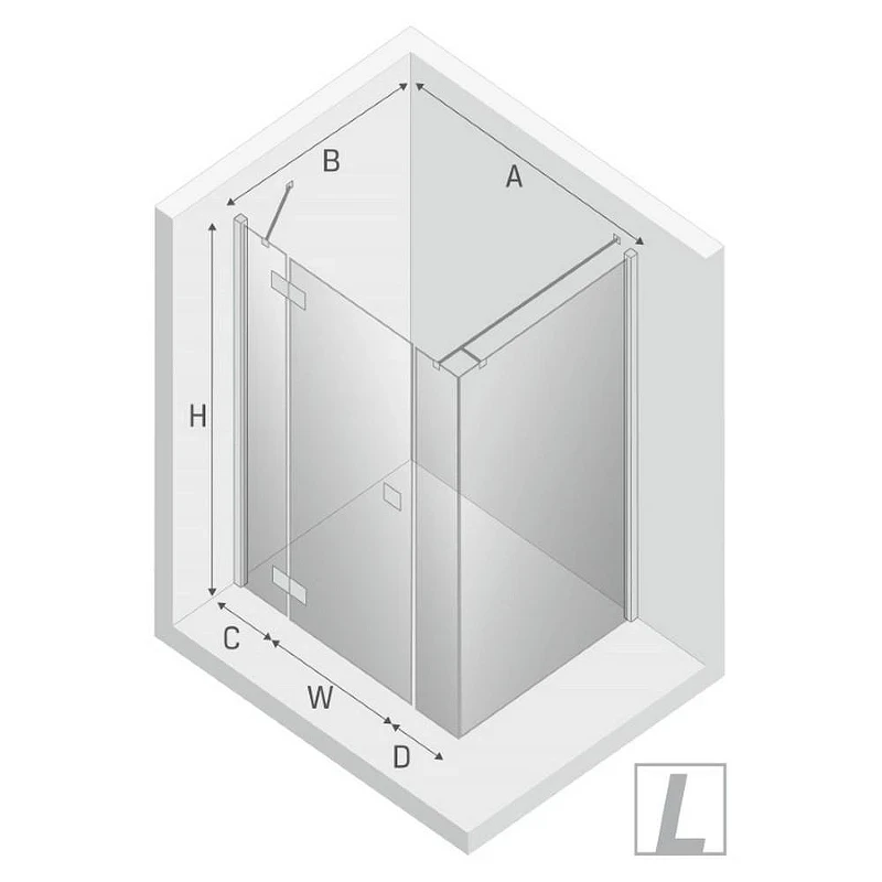 Душевое ограждение New Trendy REFLEXA Chrome x130 EXK-5092