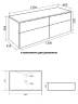 Тумба с раковиной Orange Отто 130 Ot-130TuMDF+B01-475MB подвесная цвет Белый глянцевый