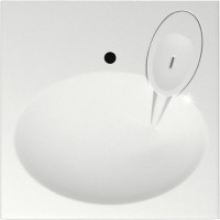 Раковина Reflection Gamma 60 RX6060GM на стиральную машину Белая искусственный камень (литьевой мрамор) подвесная, на стиральную машину