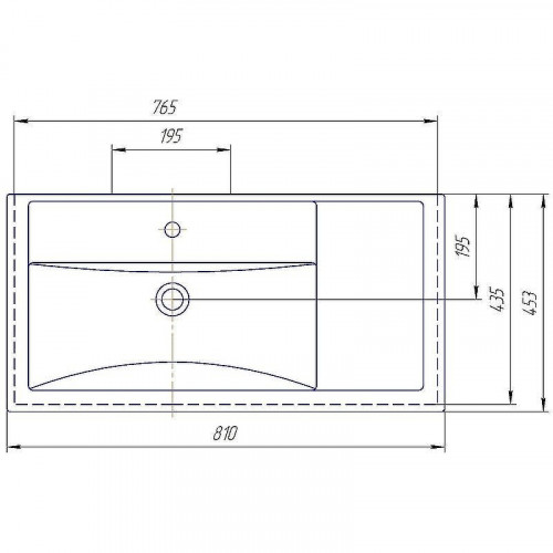 Раковина Onika Kirovit Фостер 80 4640021065198 Белая