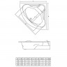 Акриловая ванна C-Bath Aurora 140x140 CBS001003 без гидромассажа