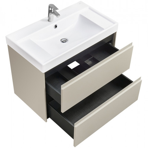 Тумба под раковину Roca Ona 80 A857630510 подвесная Бежево-серый матовый