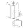 Душевой уголок Grossman Galaxy 120x100 120.K33.01.1210.32.00 профиль Золото сатин стекло прозрачное